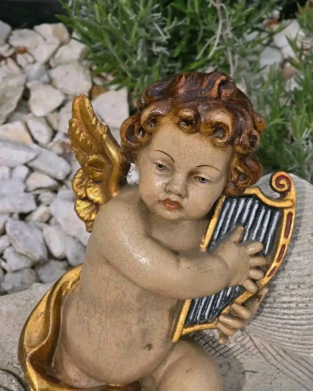 Statuetă Inger Harpă